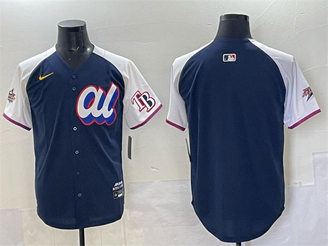 Men's American League Tampa Bay Rays Blank Navy Alternate 2025 All-Star Edition Limited Stitched Baseball Jersey